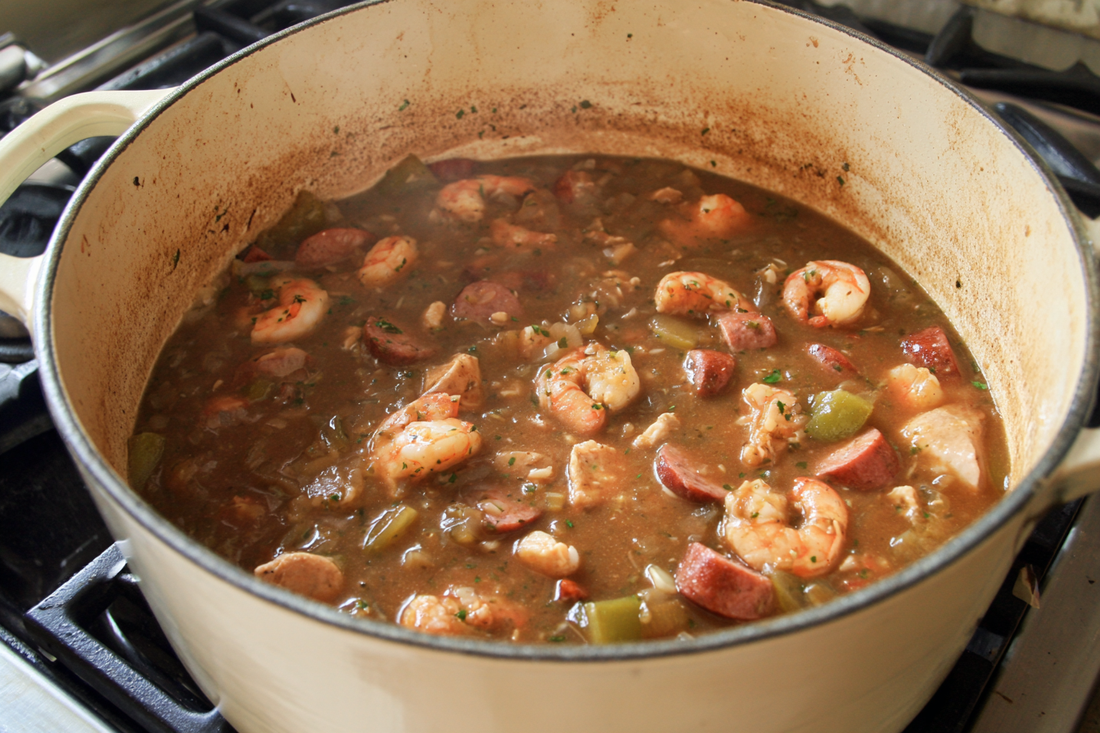 Gumbo with Chicken, Shrimp & Sausage