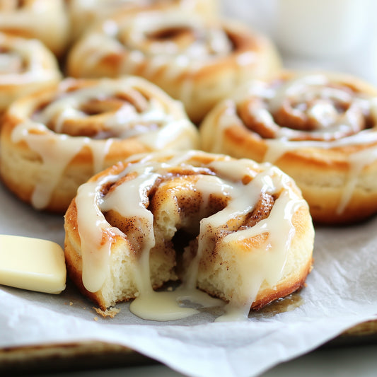 Cinnamon Rolls with Cream Cheese Drizzle – AI Food Image (Digital Download)