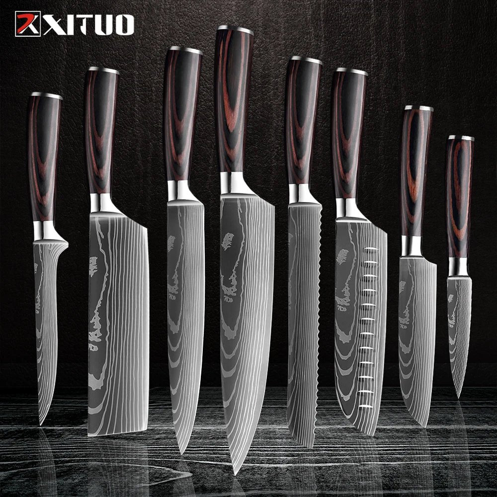 Kitchen Chef Knives Set High Carbon Stainless Steel