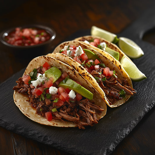 Soft Shell Tacos with Beef & Fresh Salsa – AI Food Image (Digital Download)