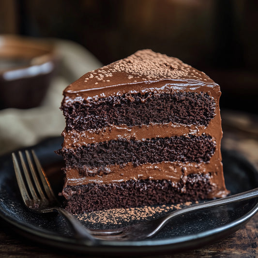 Rich Chocolate Cake with Ganache – AI Food Image (Digital Download)